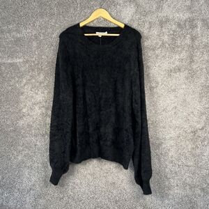 Thread 4 Thoughts Sweater Womens 2X Black Long Sleeve Scoop Neck Stitch Fix